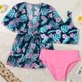 thumbnail image 2 of Maillot de Bain Bébé 3 Pcs Maillot Dermoprotecteur Manches Longues Multicolore 6 Ans-7 Ans, 2 of 5