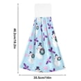 thumbnail image 2 of Haosy 2 Pack Kitchen Wash Cloths with Hanging Loops Absorbent Absorbent Quick Drying Hand Towels, Snowman Dot Cherry Leaf, 2 of 7
