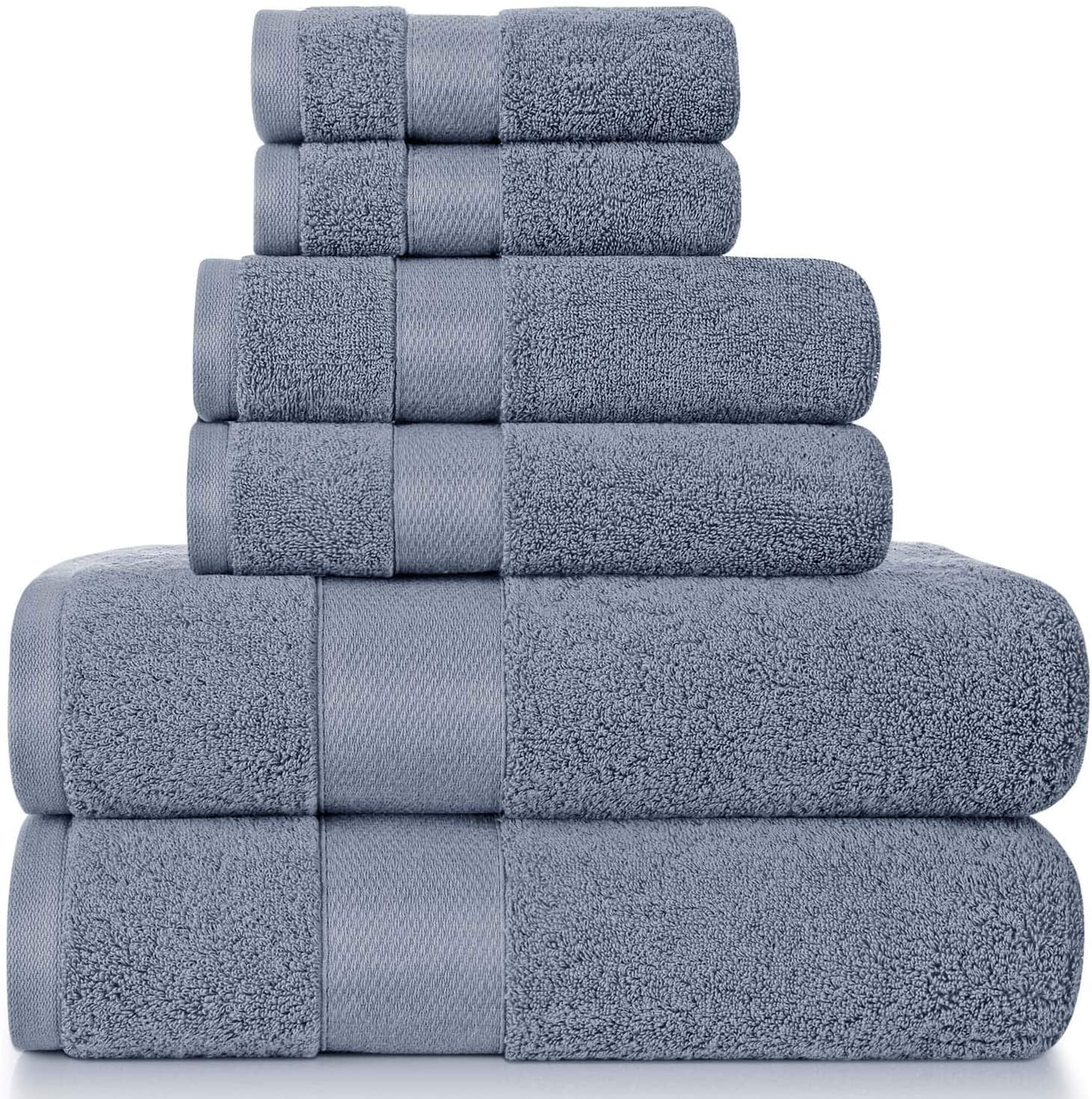 27 x 54 Inches, Turquoise Blue 4 Pieces Bath Towel 600 GSM Combed Cotton Bath Towel Sets Luxury Towels for Bathroom Soft Absorbent Towels