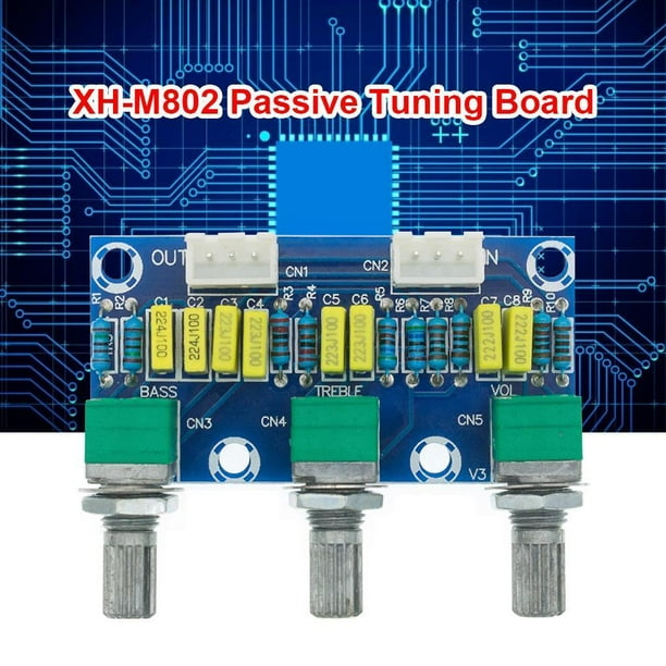 XH-M802 Placa de tono Bsvklp módulo de preamplificador HiFi pasivo control de volumen de graves agudos