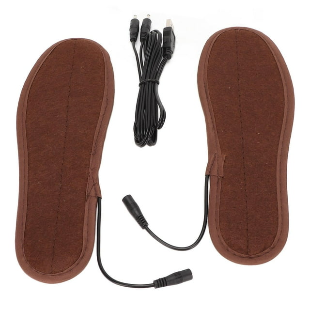 Lot de 2 semelles chauffantes USB unisexes pour chaussures, pour hommes et femmes, pointures 37-38