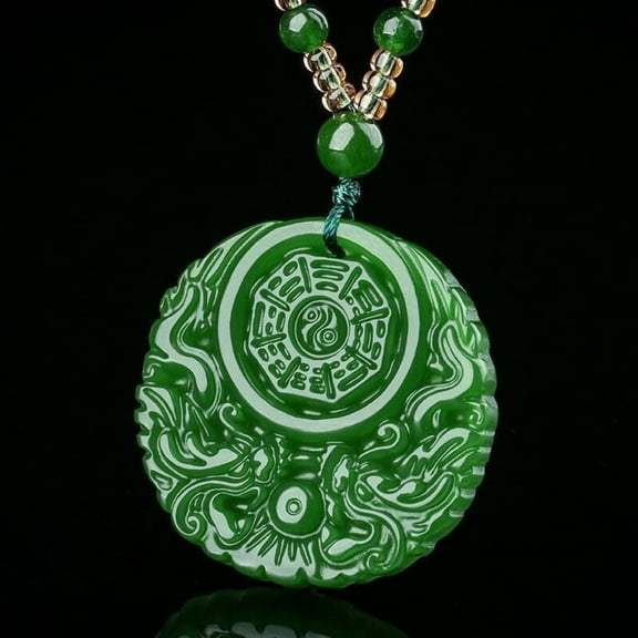 Jade Pendant, Dragon and Phoenix Bring Good Luck Pendant