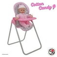 thumbnail image 5 of Cotton Candy Pink Foodie Doll Highchair in Grey Polka Dots, Fits Dolls Up to 21", 5 of 5