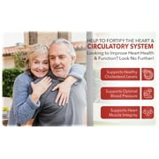 (6 pack) Healthy One Healthy Heart - Blood Flow & Heart Health Supplement with Magnesium, Hawthorn, 60 Capsules