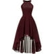 thumbnail image 1 of Vestido de cóctel para mujer, vestidos de fiesta sin mangas irregulares de encaje., 1 of 4