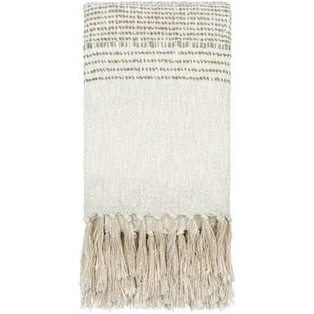 Livabliss x Becki Owens Modern Prolo Throw, 50"W x 60"L, Light Beige