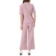 thumbnail image 3 of Conjunto de traje de oficina para mujeres INSPIRE CHIC, blazer de manga corta de un botón y pantalones de traje L, rosa polvo, 3 of 6