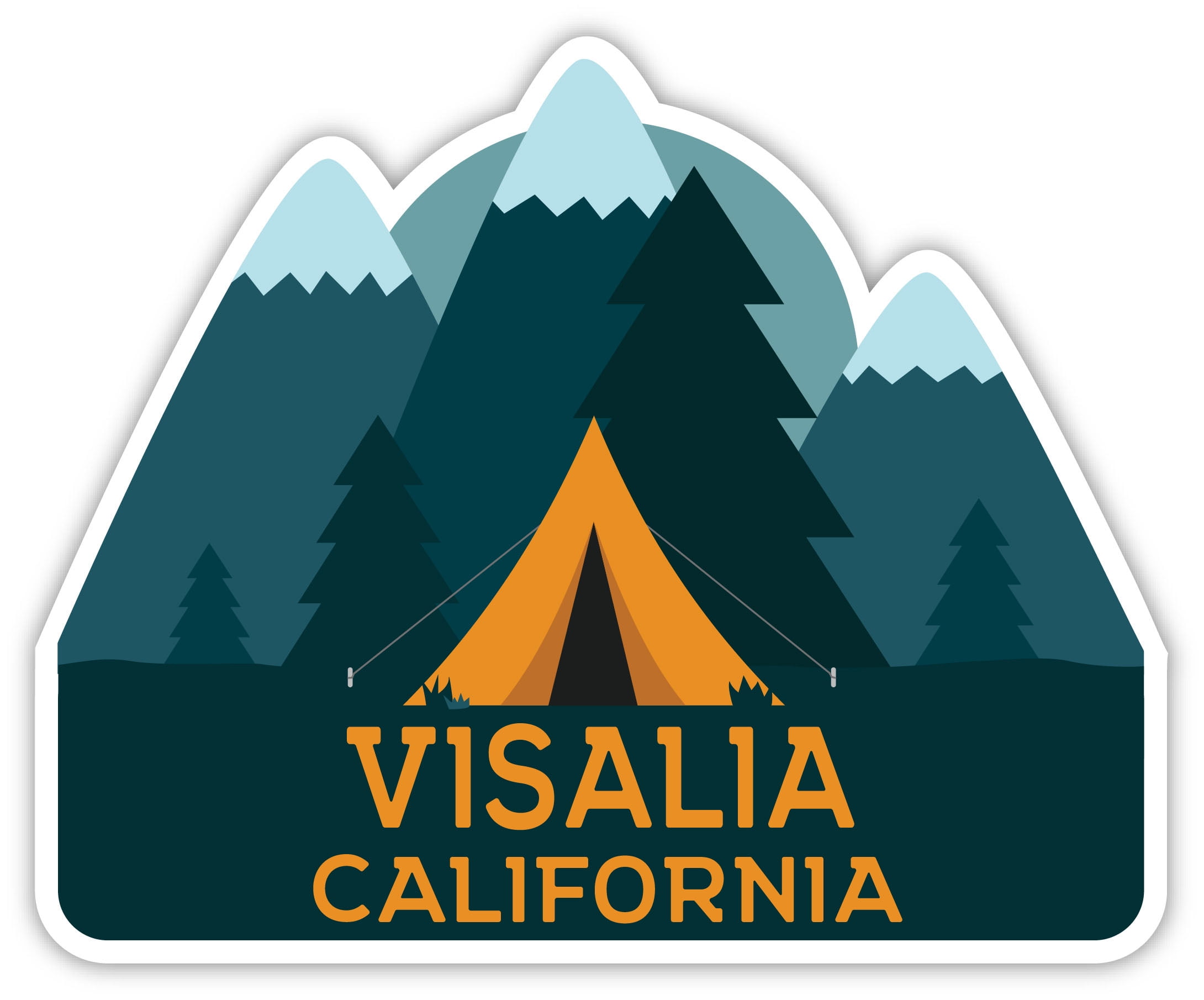 Visalia California Souvenir 4-Inch Fridge Magnet Camping Tent Design -  Walmart.com