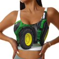 thumbnail image 1 of Fotbe big farm tractor Sujetador Deportivo Largo sin Aros para Mujer con Almohadillas y Soporte Medio, Transpirable y Absorbente, Camiseta Tipo Chaleco o Tank Top-Large, 1 of 8