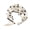 White, variant on Polka Dot Magnetic Clasp Neck Scarf – 19.7" Women’s Lightweight Chiffon Square Scarf for Work & Casual