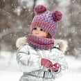 thumbnail image 2 of Dalrosia Kids Winter Beanie Hat Scarf Touchscreen Gloves Set, Fleece Lining Boys Girls Winter Hat Neck Warmer Gloves for 1-6 Years, 2 of 7