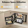 thumbnail image 4 of Blind Corner Cabinet Pull Out Organizer, 2 Tier Kitchen Corner Cabinet Pull Out, MagicCorner Pull Out with Adjustable 4 Separate Baskets for 14 Inch Open Organizer for Kitchen Cabinets, 4 of 24