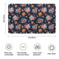 thumbnail image 3 of Pioneer Flower Floral Print Pattern Bathroom Rugs Mat, Non Slip Microfiber Bathroom Rug with Rubber Backing, Soft Mats for Bathroom Floor Tub Shower, 20"x32", 3 of 5