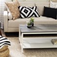 thumbnail image 3 of Natalee 48" Distressed Farmhouse Coffee Table in Gray/White Wash, 3 of 10