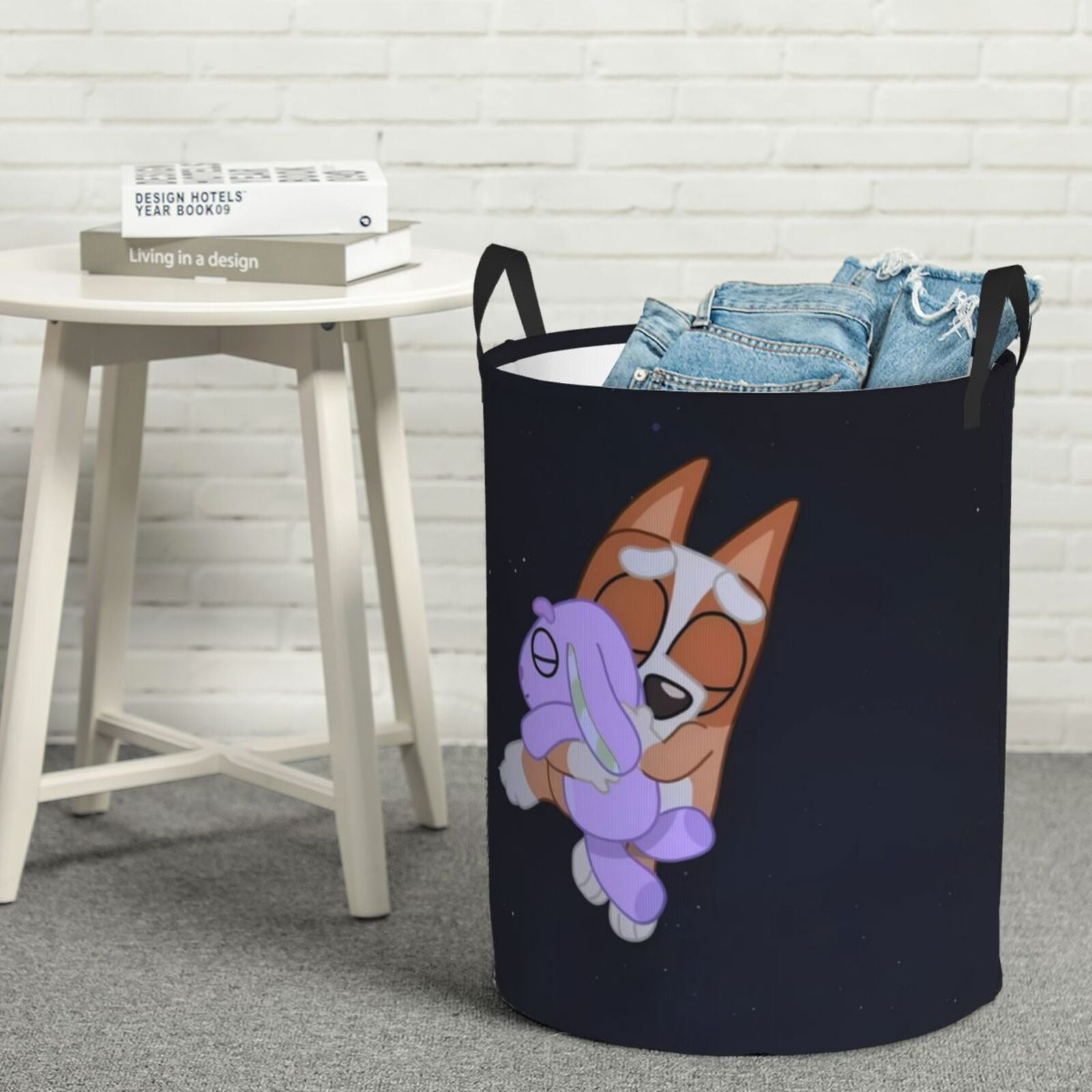 Johaoi Bluey Pattern Round Large Laundry Basket -Storage Basket - Toy Storage Basket, Perfect as Hamper, Kids Room Storage, and Toy Containment-