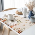 thumbnail image 3 of Thanksgiving Beige Pumpkin Placemats Set of 2 Fallen Leaves Flower Vintage Linen Heat Insulated Linen Place Mats, Washable Stain-Proof Table Mats for Dining Tables Holiday Decor 13x19inch, 3 of 9