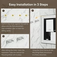 thumbnail image 5 of JIOABL LED Bathroom Mirror 36"x 36" with Stepless Dimmable Wall Mirrors with Anti-Fog, Vanity Mirror with 3 Color Modes, Shatter-Proof, Bathroom Mirror with LED Lights, 5 of 10