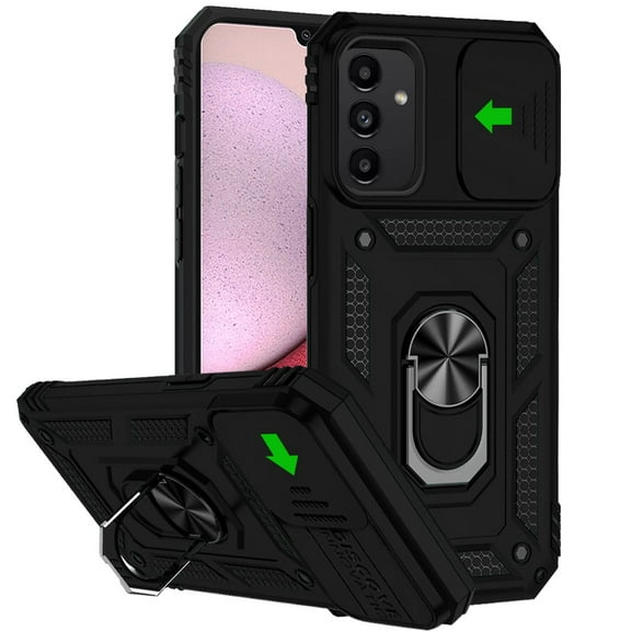For Samsung Galaxy A14 5G Case with Stand, Camera Lens Protection & 360° Rotate Ring Kickstand, Shockproof Edge Bumper Cover ,Xpm Phone Case [ Black ]