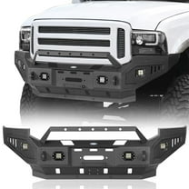 Hooke Road Steel Front Bumper w/ Winch Plate & Skid Plate Fit 2005 2006 2007 Ford F-250 F-350