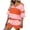 *Orange, variant on VBVC Women's Color Block Striped 2 Piece Set, V-Neck Top and Elastic Waist Shorts For Women, Ladies'Summer Loungewear with Pockets,Beige,S-2XL