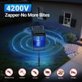 thumbnail image 2 of 2 Pack Solar Bug Zapper Outdoor, 4200V Electric Mosquito Zapper with USB-C Rechargeable, Waterproof Auto On/Off Fly Trap, Cordless Insect Killer for Patio Backyard Garden Camping, Green, 2 of 6