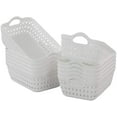 thumbnail image 1 of White Mini Plastic Storage Basket Tray, Pack of 12, 1 of 7