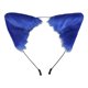 thumbnail image 4 of Diadema con orejas de animal de peluche para adultos, divertida diadema de aro con orejas para cosplay Azul, 4 of 9