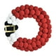 thumbnail image 1 of Adornos Colgantes De Algodón 1 pieza de 36 cm de poliéster rojo con pompones para Navidad, corona para puerta, decoración para colgar en la pared con lazo JASKFLY, 1 of 9