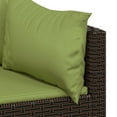 thumbnail image 6 of vidaXL 4 Piece Patio Lounge Set with Cushions Brown Poly Rattan, 6 of 10