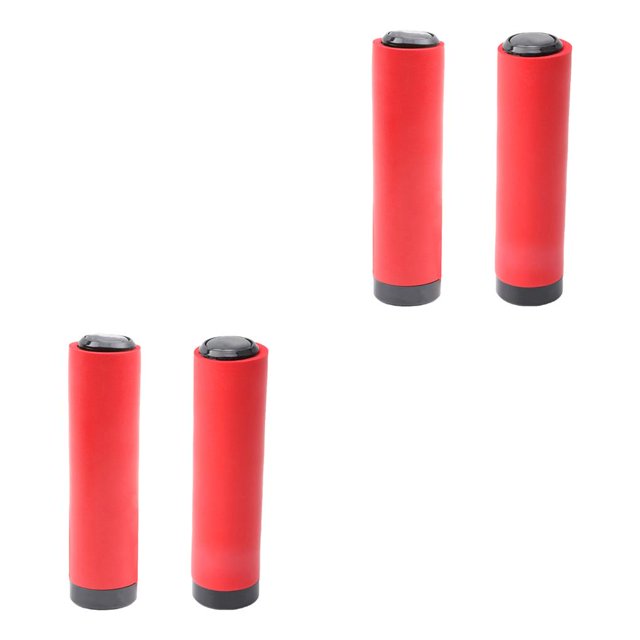 Greeniant Handy Mountain Bike Grips Rojo / Negro Manillar de bicicleta resistente al desgaste Piezas de bloqueo Antideslizante Manija para montar Rojo 2piezas