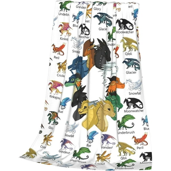Wings of Fire Blanket Soft Cozy Throw Blanket for Boys Girl Gifts Wings Dragon Blankets and Throws for Men and Women 50"X40"