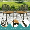 thumbnail image 6 of MEETWARM 5-Piece Outdoor Patio Dining Set, All-Weather Cast Aluminum Patio Conversation Set for Backyard Garden Deck with 4 Chairs, 4 Cushions and 35.4" Square Table, 2.2" Umbrella Hole, 6 of 7