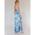thumbnail image 6 of Women'S Floral Maxi Dress Sleeveless Backless A-Line Long Flowing Dress Hollow Back Spaghetti Strap Sundress  Blue S, 6 of 7