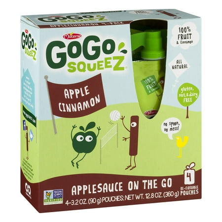 (3 pack) (3 Pack) GoGo Squeez Applesauce On The Go Apple Cinnamon - 4 CT
