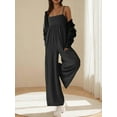 thumbnail image 4 of Jumpsuits for Women Spaghetti Strap Wide Leg Overalls Summer Rompers with Pockets Dark Gray M, 4 of 8
