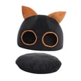 thumbnail image 3 of Cama de gato para gatos interiores Túnel de gato con cojín lavable extraíbles autónomo, cueva de carpa de gatos, nido de gato semi encerrado para , negro, 3 of 8