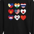 thumbnail image 3 of Instant Message - AAPI Heart Flags - Toddler And Youth Long Sleeve Graphic T-Shirt, 3 of 6