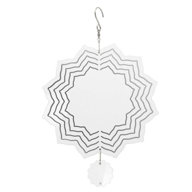 Carillon éolien blanc simple et délicat, décoratif et résistant aux intempéries, ornement pour lampe, arbre, mur, motif lotus