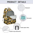 thumbnail image 4 of Black Sunflower Backpack for School,Cute School Bag,Schoolbag with Adjustable Shoulder Straps & Padded Back,13.4"x11"x4.7", 4 of 6