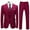 Red, variant on Mens 3 Piece Suit Set Blazer Tux Vest Suit Pants Jacket Formal