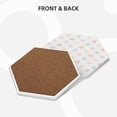 thumbnail image 2 of XMXY Drink Coasters with Holder for Coffee Table, Lines Love Splicing Absorbent Ceramic Cups Coaster Sets 6 Pack, 4 Inches Hexagon, 2 of 9