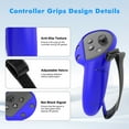 thumbnail image 5 of Baoyemes Silicone Cover Set for Oculus/Meta Quest 3S, VR Accessories for Meta Quest 3S, Protective Cover Set Includes Controller Grip Cover, Face Cover, VR Shell Cover (Blue), 5 of 8