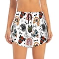 thumbnail image 3 of Uemuo Hip Hop Dog Pattern Women's Athletic Shorts High Waisted Running Shorts with Liner Pockets Gym Elastic Workout Shorts-, 3 of 9