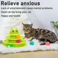 thumbnail image 3 of Pet Interactive Fun Roller Exerciser 3 Level Cat Teaser Ball Toy con 3 bolas de colores (verde) JAMW Sencillez, 3 of 5