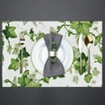 thumbnail image 4 of Plant Leaves Placemats Set of 6 Fabric Placemats Square Placemat for Kitchen Table Heat Resistant, Easy to Clean Table Placemats 12x18 Inch, 4 of 6