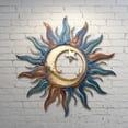 thumbnail image 4 of Sun Moon Star Metal Wall Art Sculpture Decorative Garden Wall Decor, 4 of 7