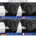 thumbnail image 2 of Pack of 3 Adapters for Travel EU/UK/US vs Brazil Adapter Brazil Type N Adapter for Travel Brazil Australia/Italy/Chinese Plug vs Brazil Travel Home Bl, 2 of 5