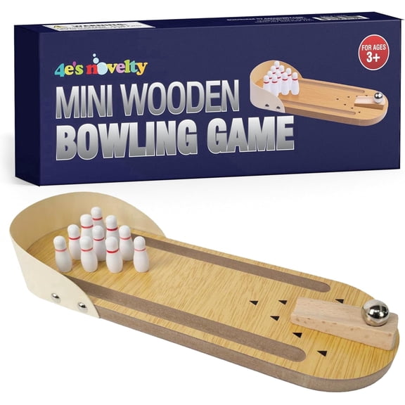 4E's Novelty Mini Bowling Game Set, 11.3 Inch Desktop Tabletop Bowling Game for All Ages