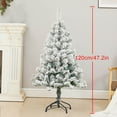 thumbnail image 2 of D 120Cm White Flocked Christmas Tree, Pvc Snow Frosted Artificial Xmas Tree For Home Shop Window Decor, Stand Included, 2 of 2