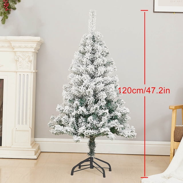 EGNMCR Christmas Decorations, Christmas Gifts Snow Flocked Christmas Tree Premium Hinged Artificial Pines Tree,Metal Stand And 200-Lush Branch Tips Easy To Instal clean brush